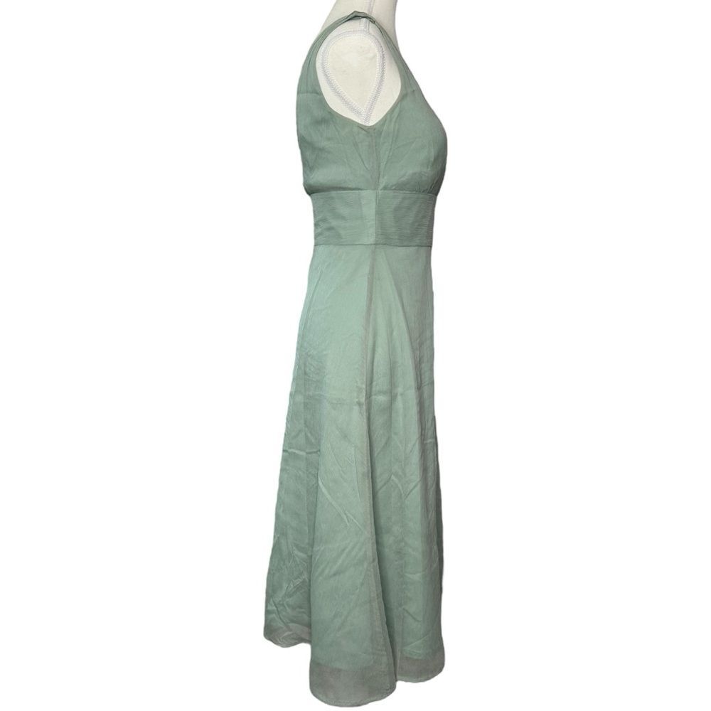 ▪️|EUC| J. CREW 100% Silk Mint Green Midi Dress - Picture 4 of 8